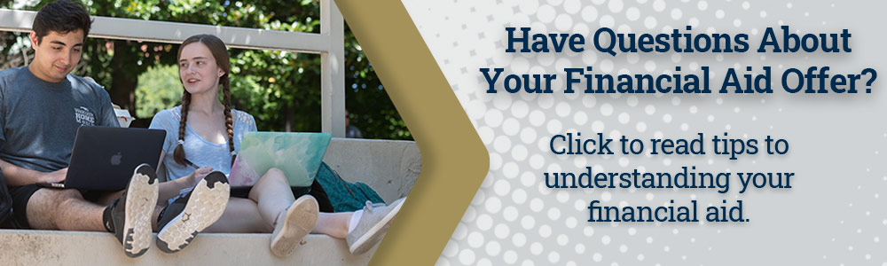 Banner linking to info on financial aid offer.